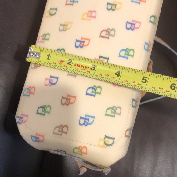 DOONEY & BOURKE Rainbow Zipper Monogram Logo Leather Tote Crossbody Shoulder Bag - Picture 12 of 17